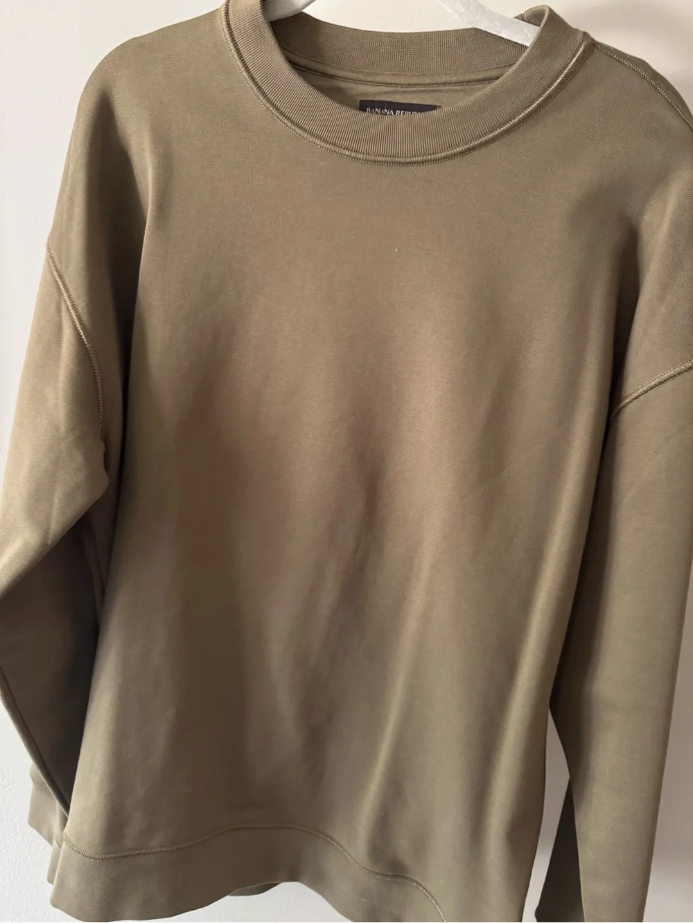 Men’s Large Tall Banana Republic Olive Crewneck Sweatshirt
